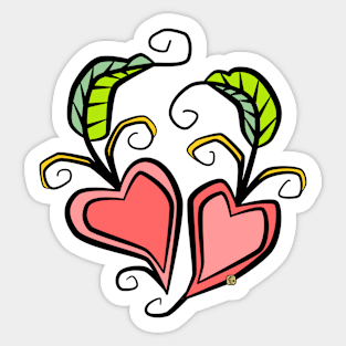 Garden Hearts Sticker